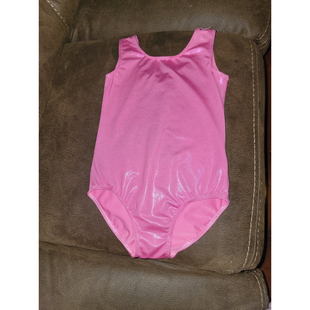 Boutique pink leotard gymnastics dance size 130 fits like size 8
